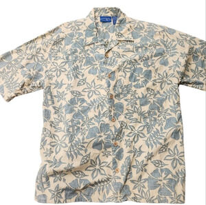 Vintage OP, Ocean Pacific Reverse Hawaiian button-up Mens size Medium